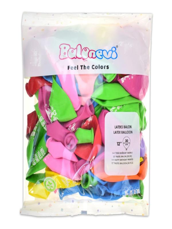 BALONEVİ İYİKİ DOĞDUN BASKILI BALON 12**