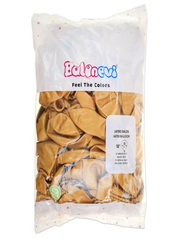 BALONEVİ METALİK GOLD BALON 12**