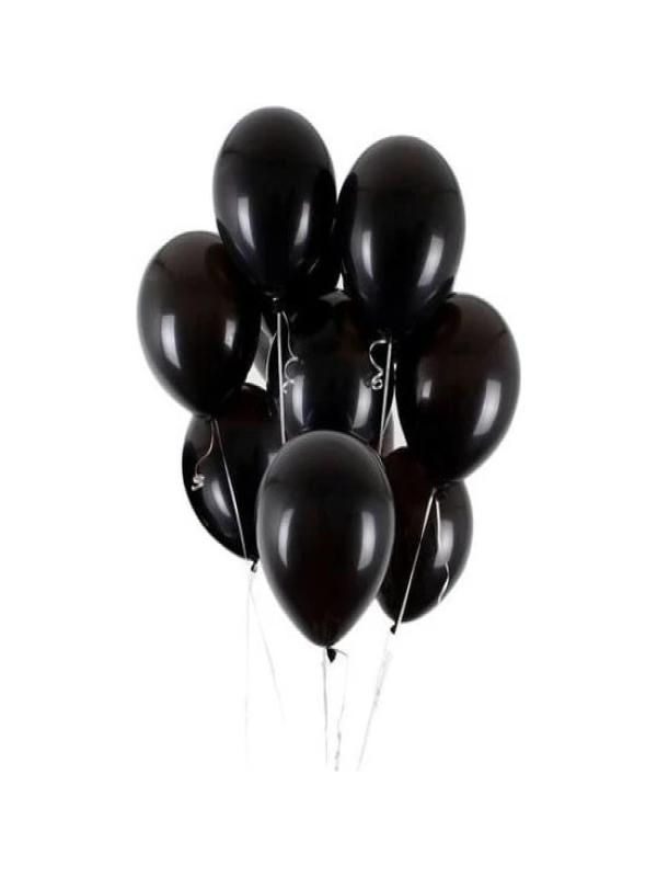 BALONEVİ METALİK SİYAH BALON 12**