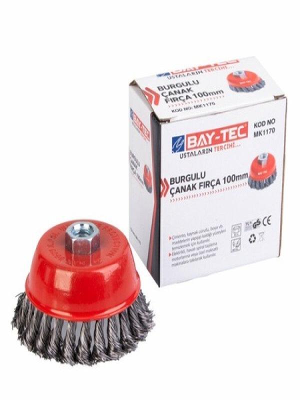 BAY-TEC BURGULU ÇANAK FIRÇA 100MM MK1170