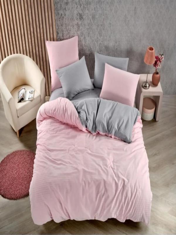 BEĞENAL ÇİZGİLİ SATEN NEVRESİM TAKIMI ÇİFT KİŞİLİK