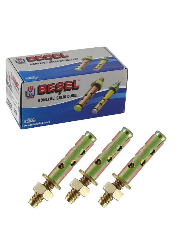 BEŞEL ÇELİK DÜBEL GÖMLEKLİ M8*75 ÇD875