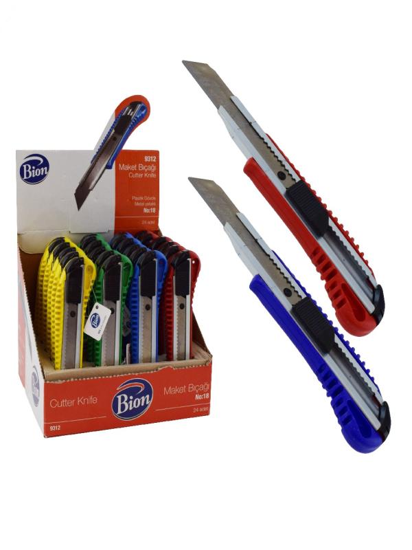 BİON MAKET BIÇAK PLASTİK GÖVDE METAL YATAKLI NO:18 9312