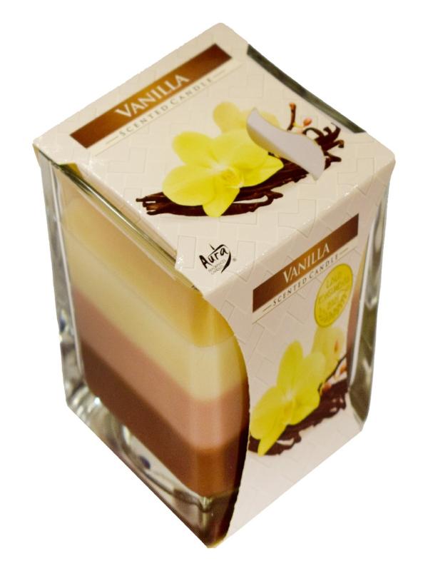 BISPOL VANİLYA KOKULU KARE CAM MUM  80-67