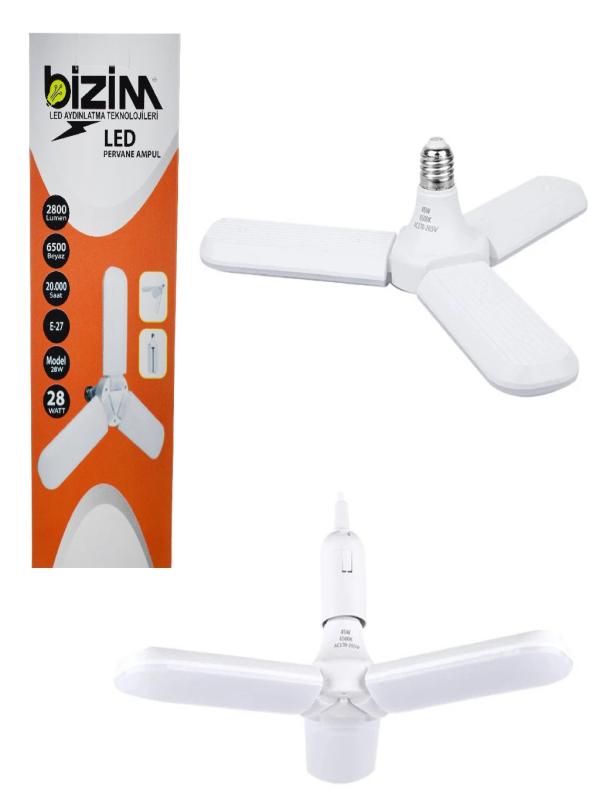 BİZİM 100LED PERVANE LED AMPUL BEYAZ 28W E27