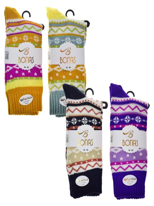 BONAS BAYAN YÜN SOKET ÇORAP B-4553