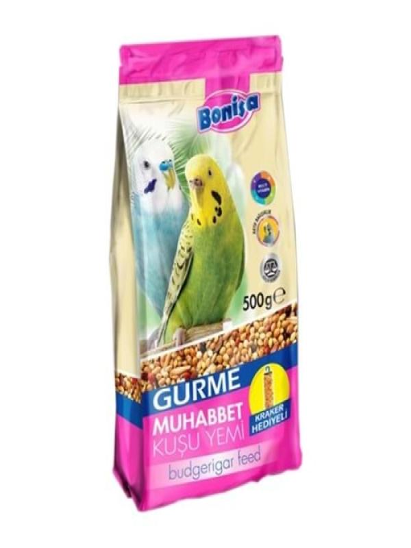 BONİSA 400 GR GURME MUHABBET KUŞU YEMİ KRAKER HEDİYELİ