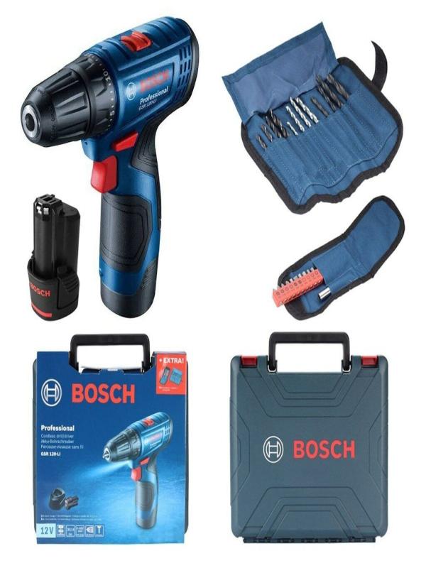 BOSCH AKÜLÜ VİDALAMA GSR 120-LI 12V 2 AKÜLÜ+23 PRÇ VİDA SET