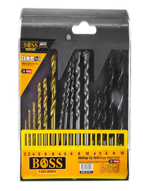 BOSS MATKAP UÇ SETİ 16 PCS 81842