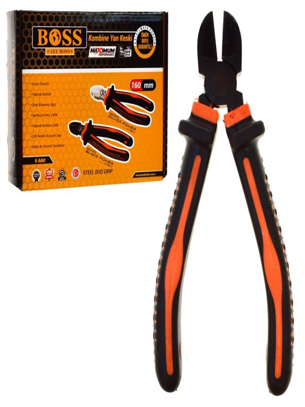 BOSS SİYAH OKSİT YAN KESKİ 160MM BOSS-85609