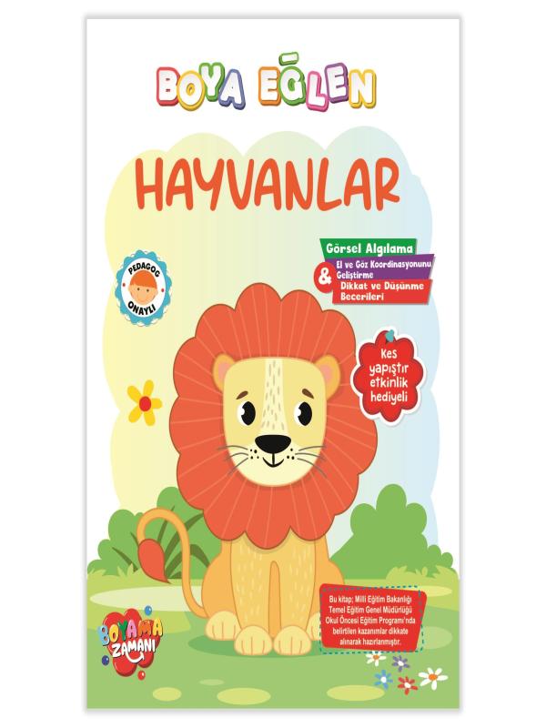 BOYA EĞLEN HAYVANLAR BOYAMA KİTABI