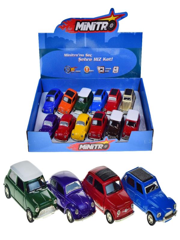 BRLK 1:36 METAL ÇEKBIRAK SESLİ IŞIKLI MİNİ ARABA FY6068-12D