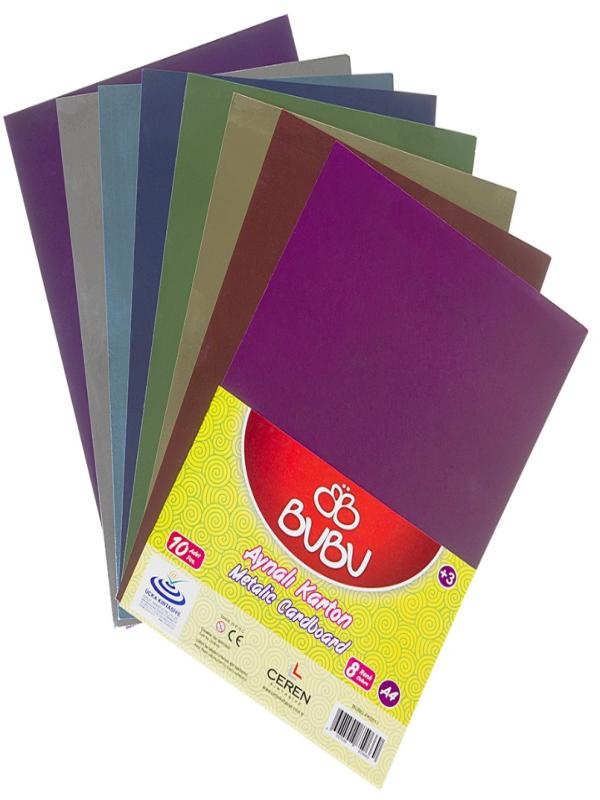 BU-BU AYNALI KARTON A4 8 RENK  FK-0017