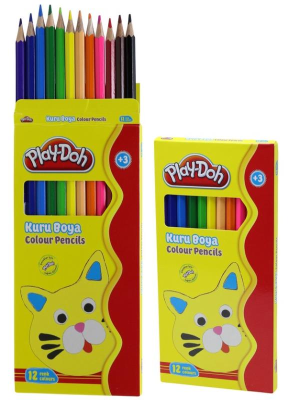 BU-BU PLAY-DOH 12 RENK TAM BOY KURU BOYA