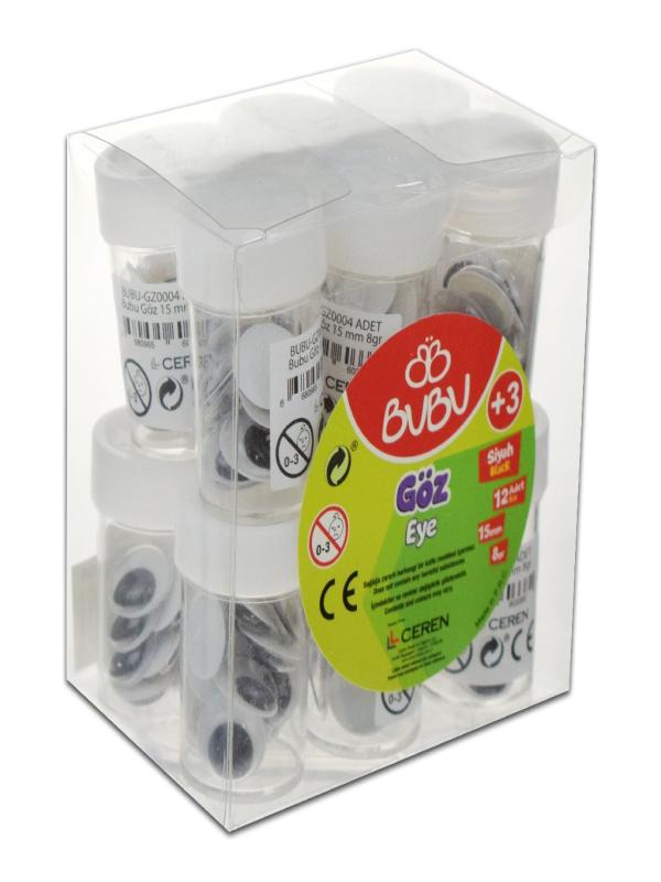 BU-BU SİYAH GÖZ 15MM 8GR GZ0004