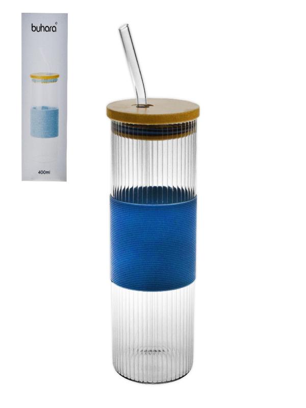 BUHARA SİLİKONLU PİPETLİ BARDAK 400 ML BHR-4796