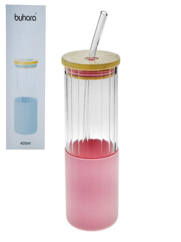 BUHARA SİLİKONLU PİPETLİ BARDAK 400 ML BHR-4797