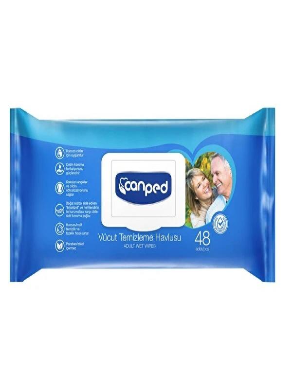 CANPED VÜCUT TEMİZLEME HAVLUSU 48 Lİ