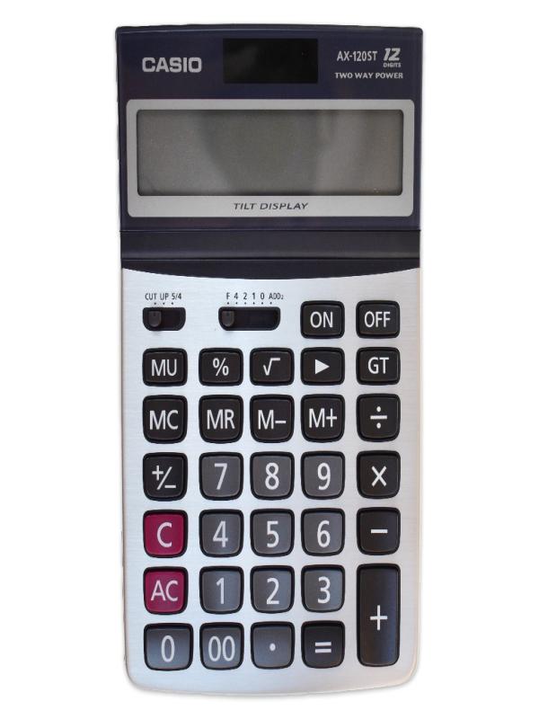 CASIO AX-120 ST OYN. BAŞLIKLI HESAP MAKİNESİ