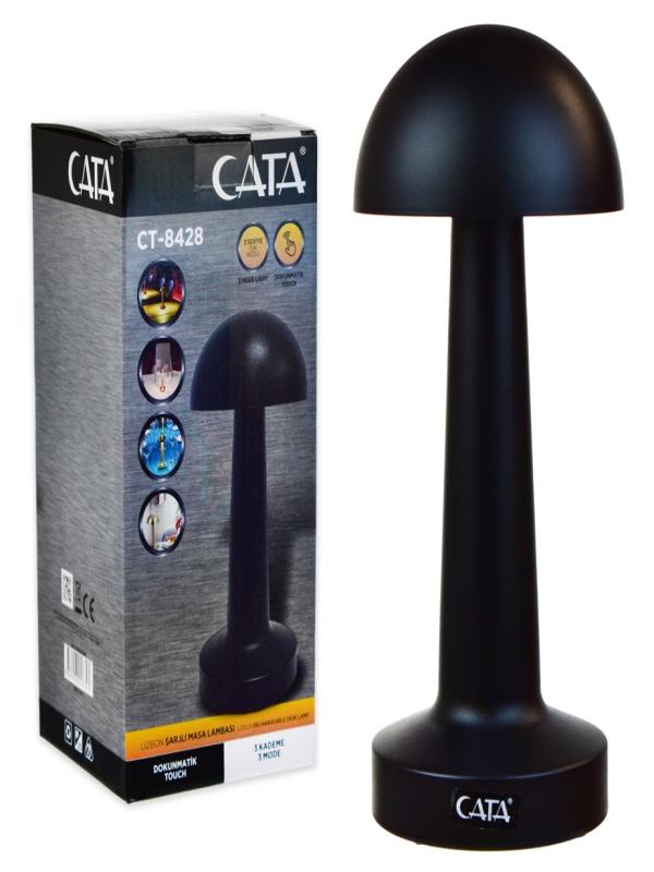 CATA CT-8428 LİZBON ŞARJLI MASA LAMBASI SİYAH