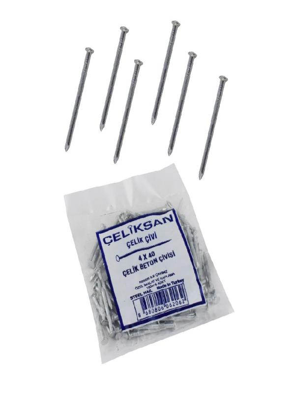 ÇELİKSAN BEYAZ OLUKLU 4*40 ÇELİK ÇİVİ 18050