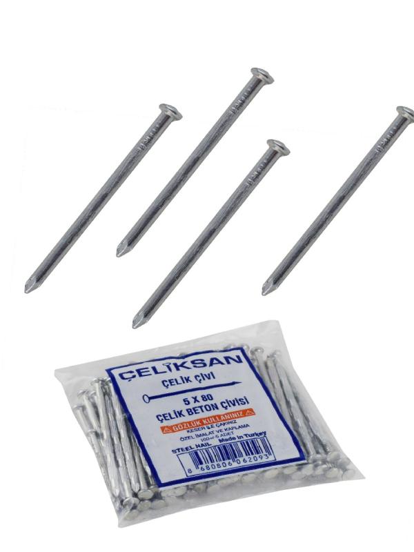 ÇELİKSAN BEYAZ OLUKLU 5*80 ÇELİK ÇİVİ 018054