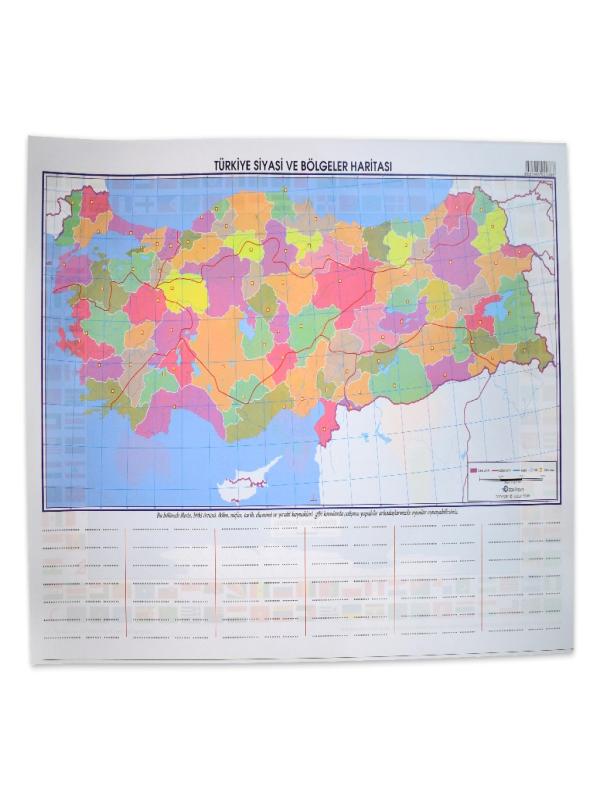 ÇİFT TARAFLI TÜRKİYE- DÜNYA HARİTA A3