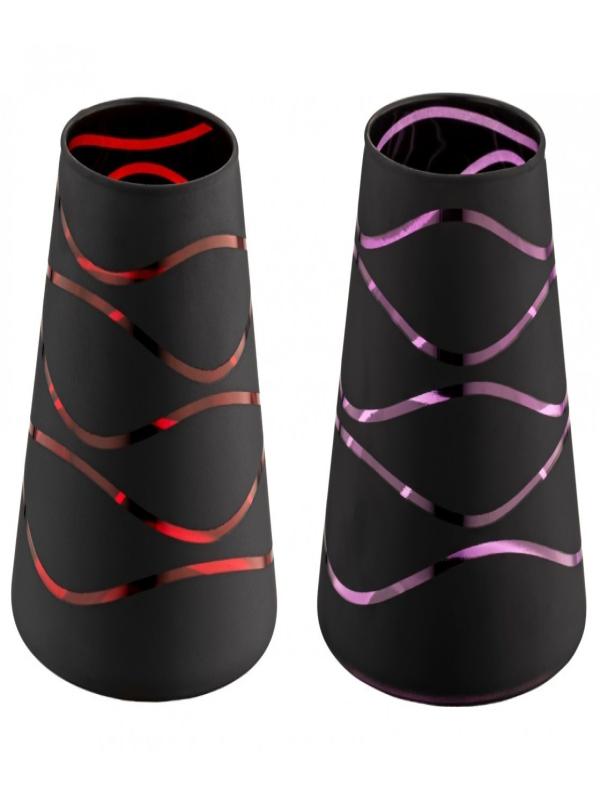 ÇİFTÇİLER MAT SİYAH-TRANSPARAN VAZO 2039-A