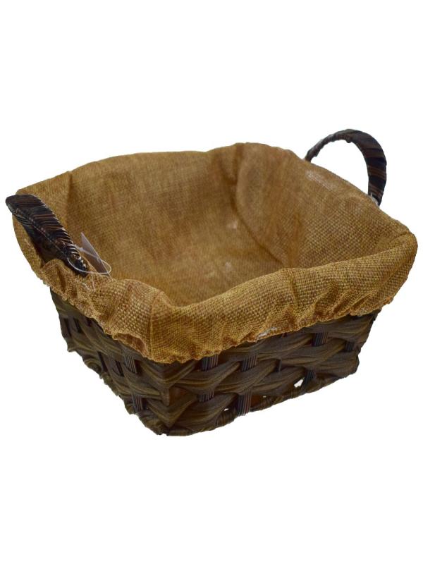 ÇLK KARE KUMAŞLI HASIR SEPET 22*8 1046