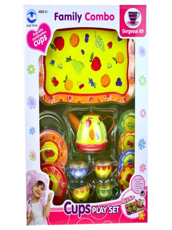 CNM KUTULU METAL TEPSİLİ ÇAY SETİ 9798-11