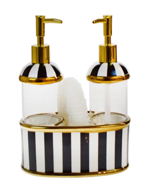 CNS PORSELEN 2 Lİ SÜNGERLİ SABUNLUK GOLD CNS-4825