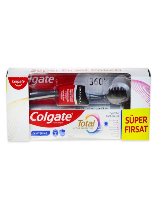 COLGATE TOTAL WHITE 50 ML DİŞ MACUN  BLACK DİŞ FIRÇA