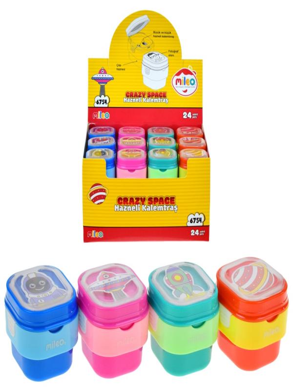 CRAYZ SPACE İKİLİ HAZNELİ KALEMTRAŞ 6754