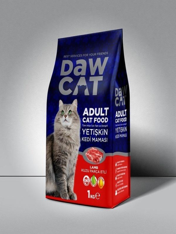 DAWCAT KUZU PARÇA ETLİ YETİŞKİN KEDİ MAMASI 1 KG