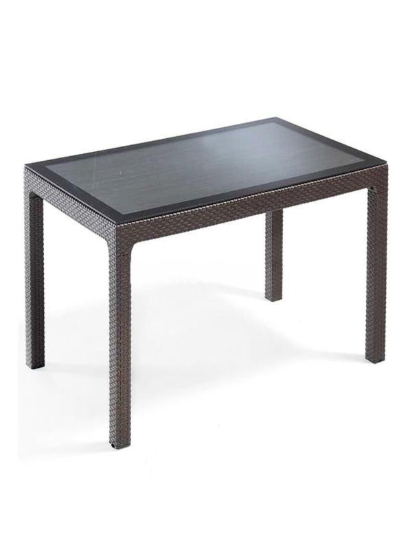 DAYSTONE COMFORT RATTAN CAMLI MASA KAHVE 90*150