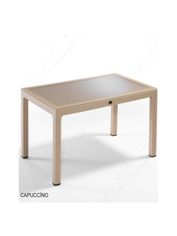 DAYSTONE COMFORT RATTAN CAMLI MASA KAPİÇİNO 90*150