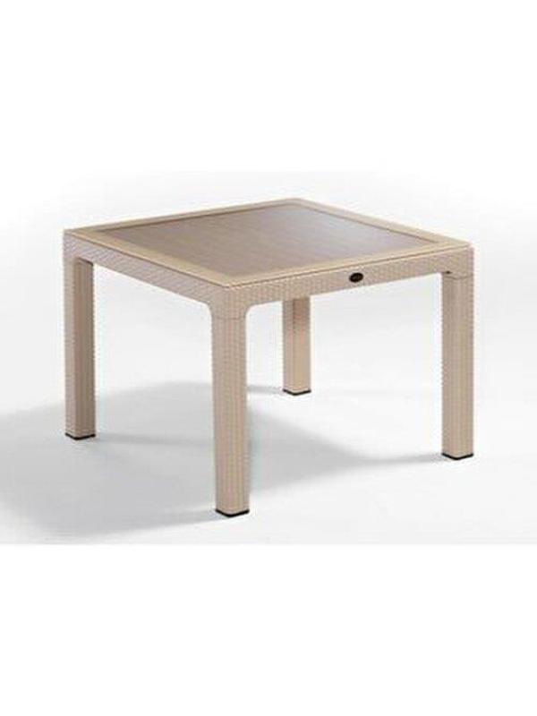 DAYSTONE COMFORT RATTAN CAMLI MASA KAPİÇİNO 90*90