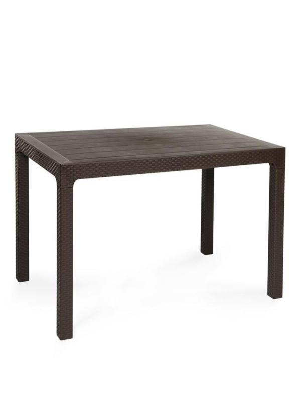 DAYSTONE COMFORT RATTAN CAMSIZ MASA KAHVE 90*150