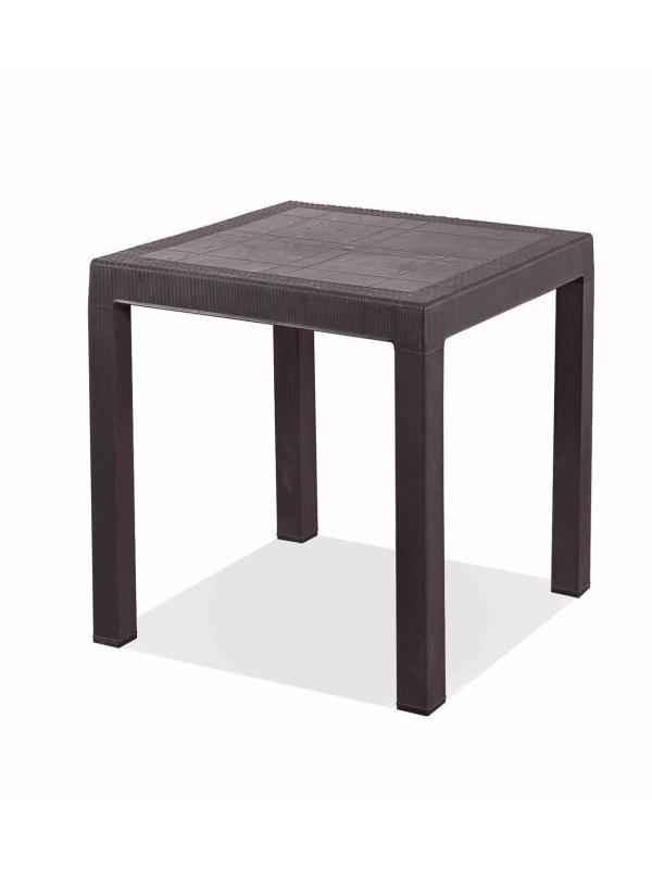 DAYSTONE COMFORT RATTAN CAMSIZ MASA KAHVE 90*90