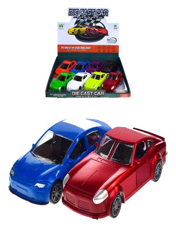 DIECAST METAL 1:27 ÇEKBIRAK RENKLİ SÜPER ARABA