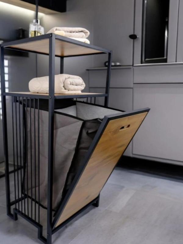 DİGİTHOME METAL KİRLİ SEPETLİ BANYO DÜZENLEYİCİ MRS-003