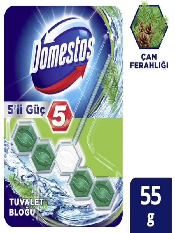 DOMESTOS WC BLOK 5 Lİ GÜÇ ÇAM FERAHLIĞI 50 GR