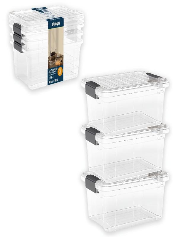 DÜNYA PLS LOCK KEEP SAKLAMA KUTUSU 3 LÜ 1,75 LT 33181