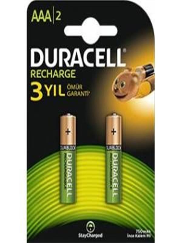 DURACELL 2Lİ ŞARJLI İNCE PİL 750MAH