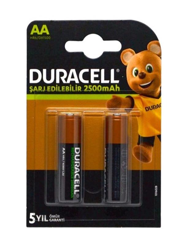 DURACELL 2Lİ ŞARJLI KALEM PİL 2500MAH