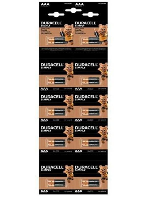 DURACELL SIMPLY İNCE PİL 20Lİ ASKILI