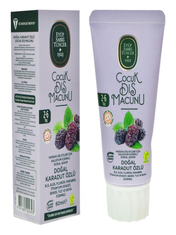 E.SABRİ TUNCER 60ML DOĞAL KARADUT ÇOCUKLAR İÇİN DİŞ MACUNU