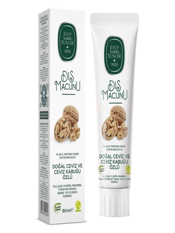 E.SABRİ TUNCER 90ML DOĞAL CEVİZCEVİZ KABUĞU ÖZLÜ DİŞ MACUNU
