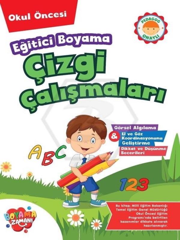 EĞİTİCİ BOYAMA KİTABI - ÇİZGİ ÇALIŞMALARI