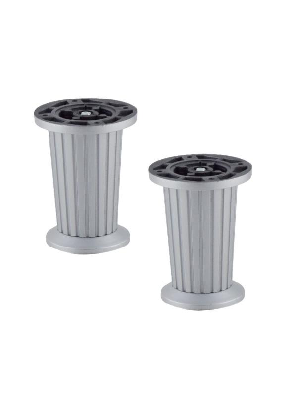 ER348-M.KROM PLASTİK ÇİZGİLİ KONİK AYAK 10CM